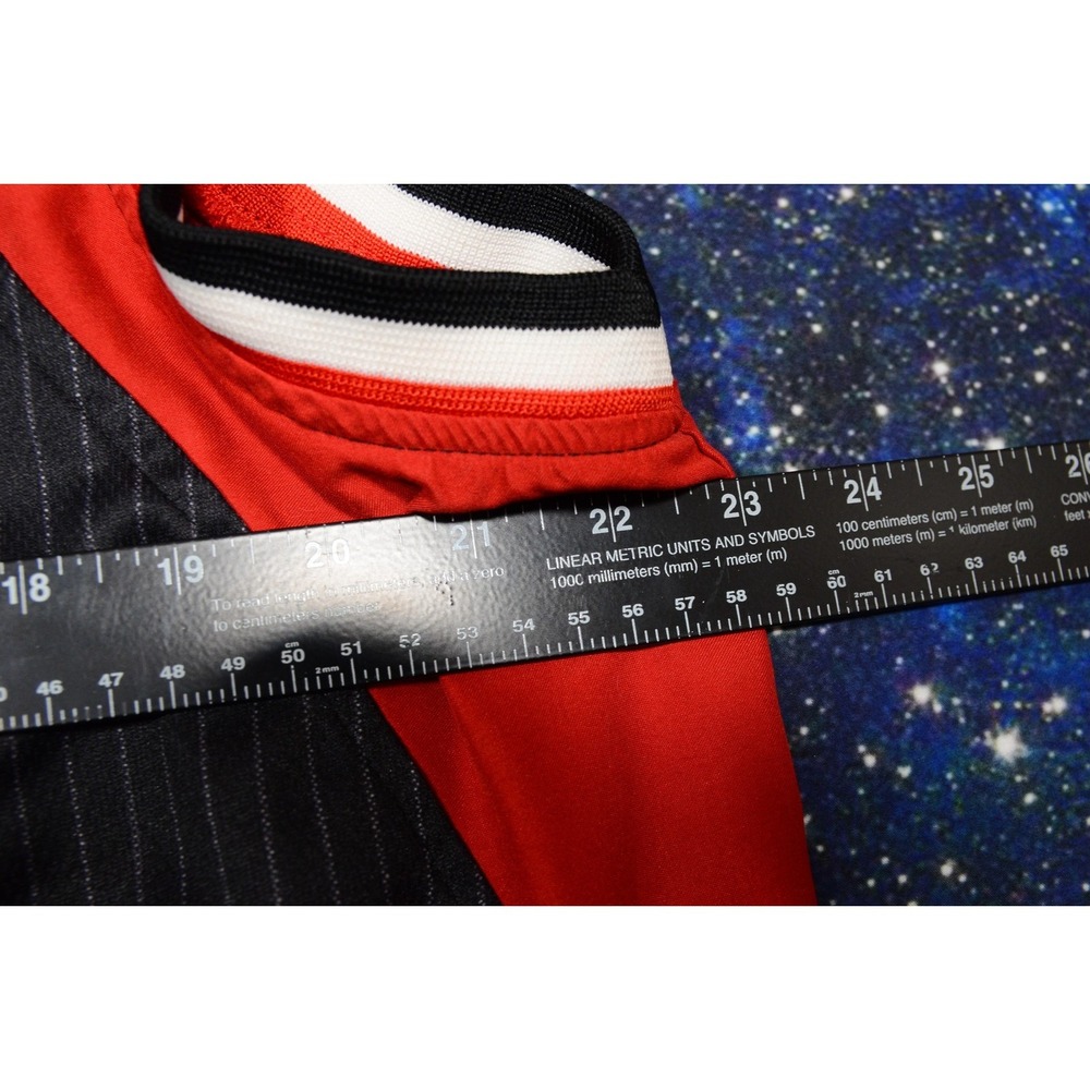 Vintage y2k Lost Jersey Tank Mens XL Black Red Pinstripe Basketball Sleeveless - Picture 6 of 8